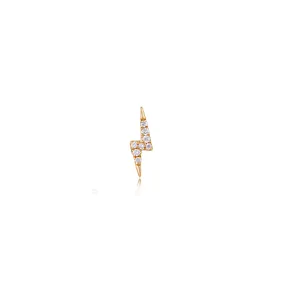 14k Diamond Lightning Bolt Stud