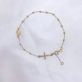 14k Gold Rosary Bracelet