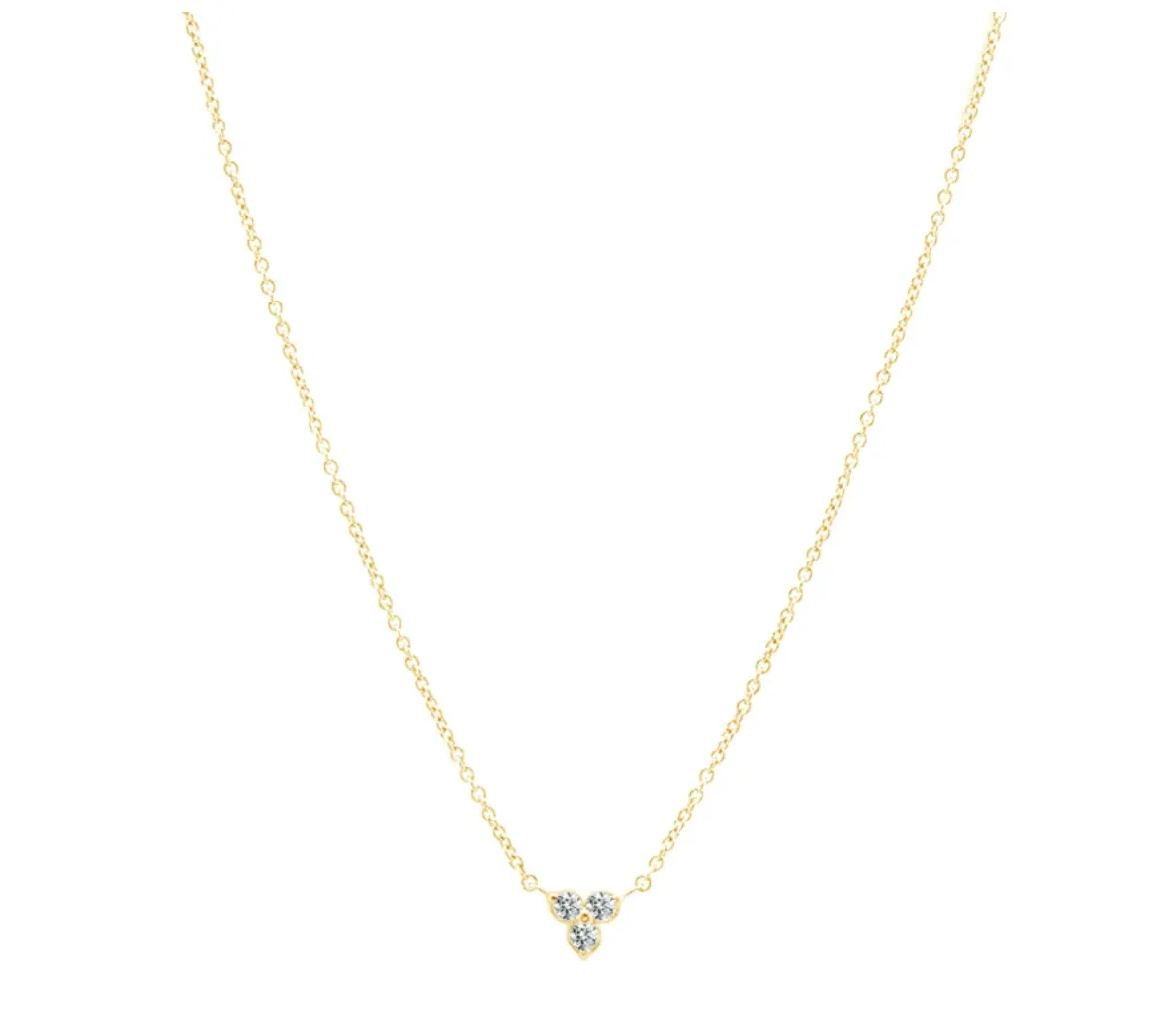 18k/925 Vermeil CZ Lotus Necklace