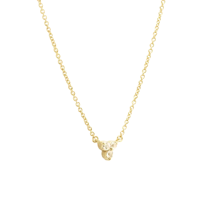 18k/925 Vermeil CZ Lotus Necklace