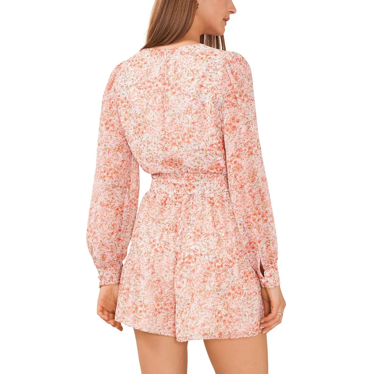 1.State Womens Chiffon Surplice Romper