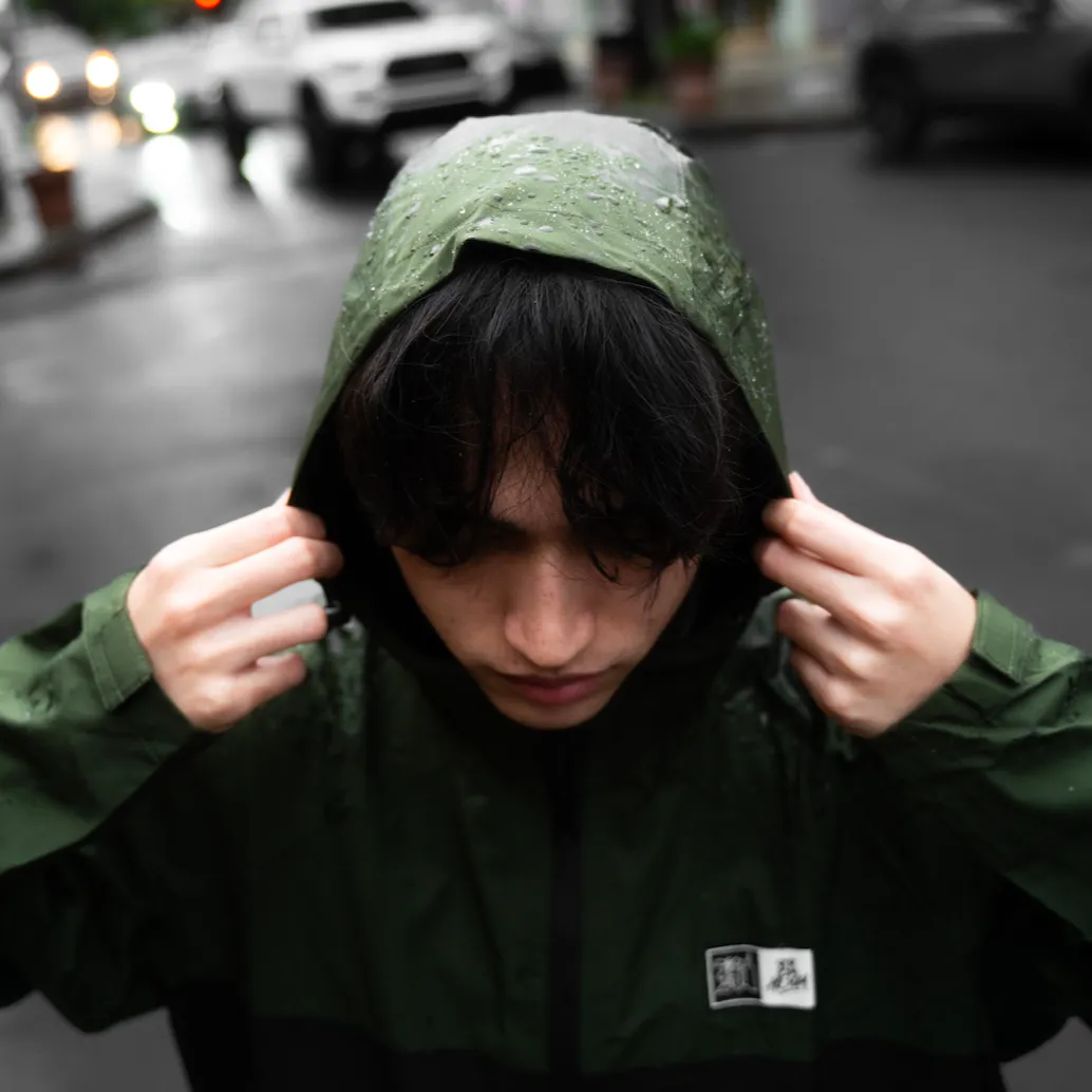 808ALLDAY  Black/Olive Weather Tech Rain Jacket