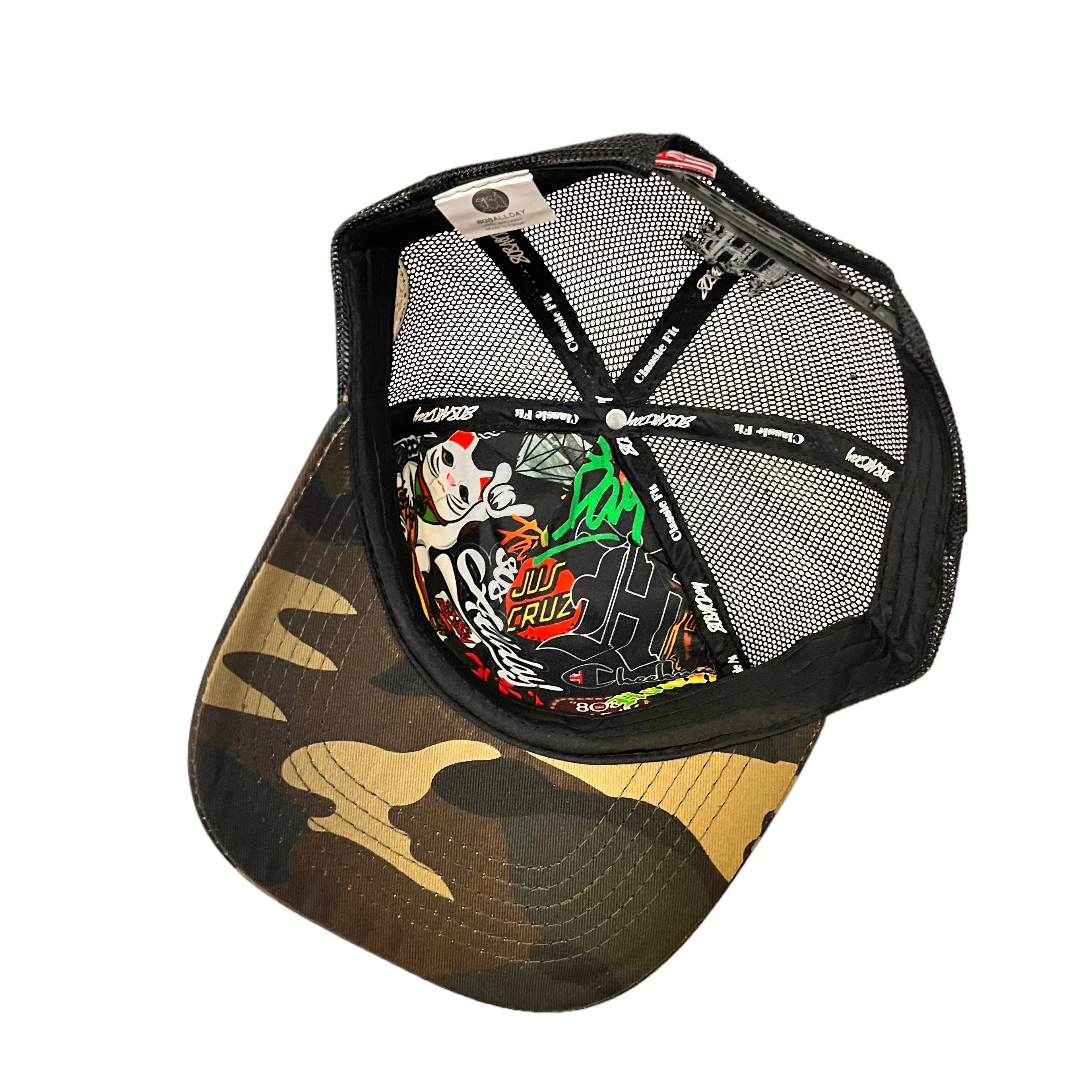 808ALLDAY Camo Box HI Kam Embroidered Trucker