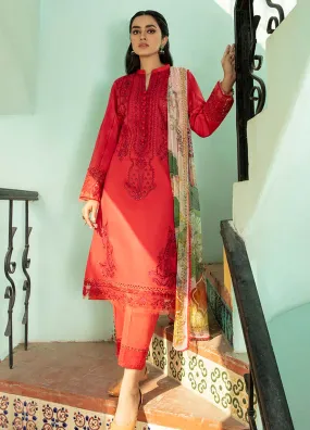 Aabyaan Embroidered Lawn Unstitched 3 Piece Suit - 10