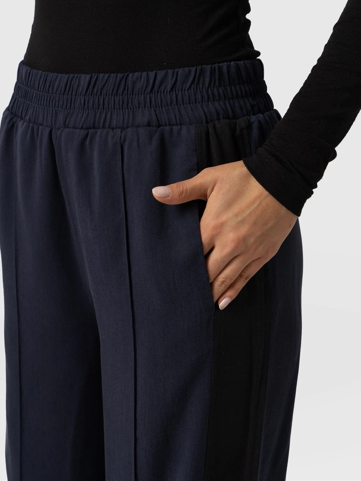 Adaline Wide Leg Pant - Navy