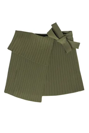 A.L.C. - Green Pleated Wrap Skirt Sz 0