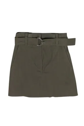 A.L.C. - Olive Green Paperbag Skirt w/ Belt Sz 6