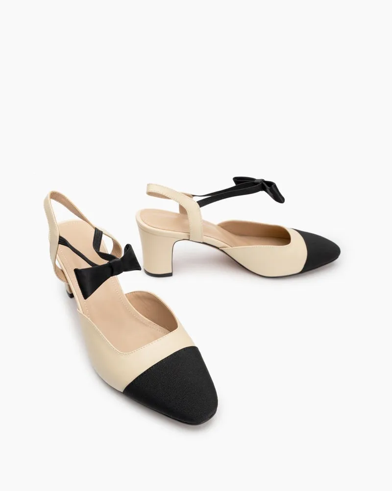 Ankle Strap Dress Wedge Pump with Bow Tie