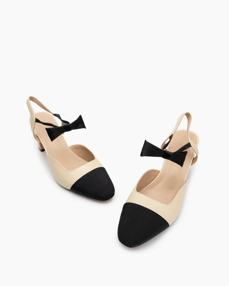 Ankle Strap Dress Wedge Pump with Bow Tie