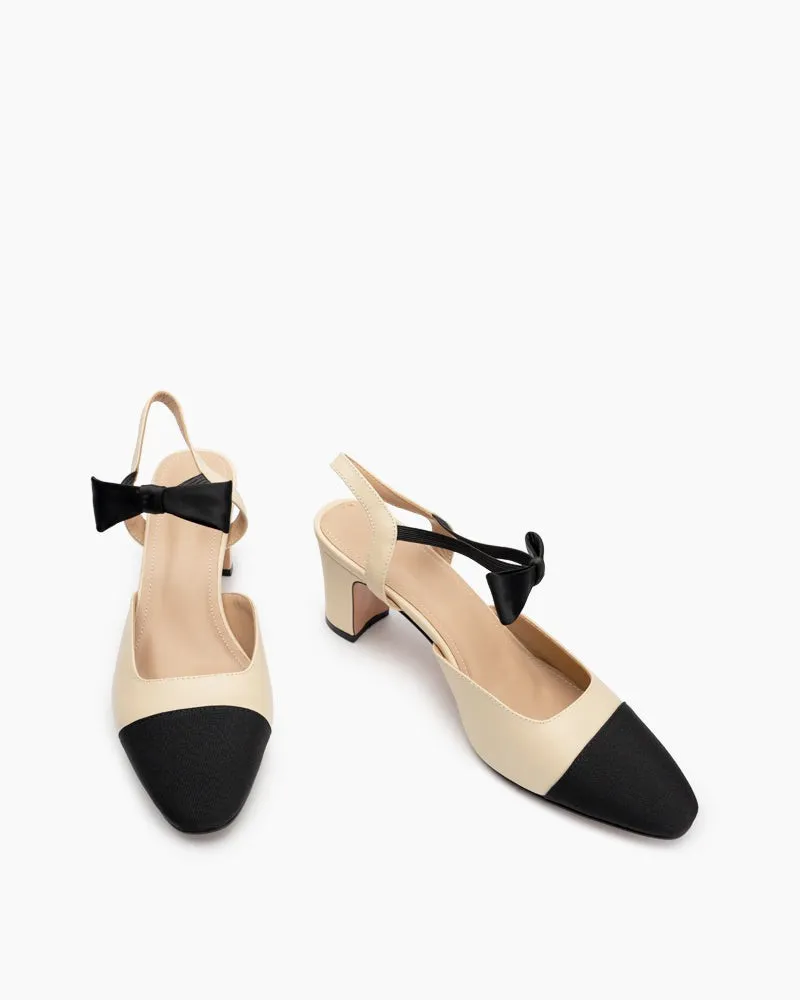 Ankle Strap Dress Wedge Pump with Bow Tie