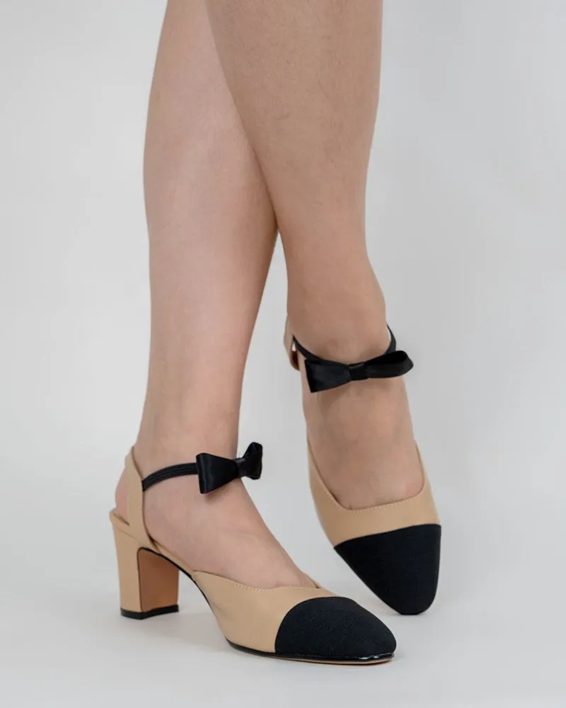 Ankle Strap Dress Wedge Pump with Bow Tie