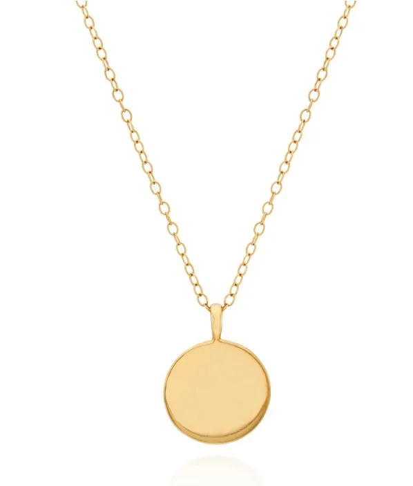 Anna Beck Classic Large Smooth Rim Circle Necklace