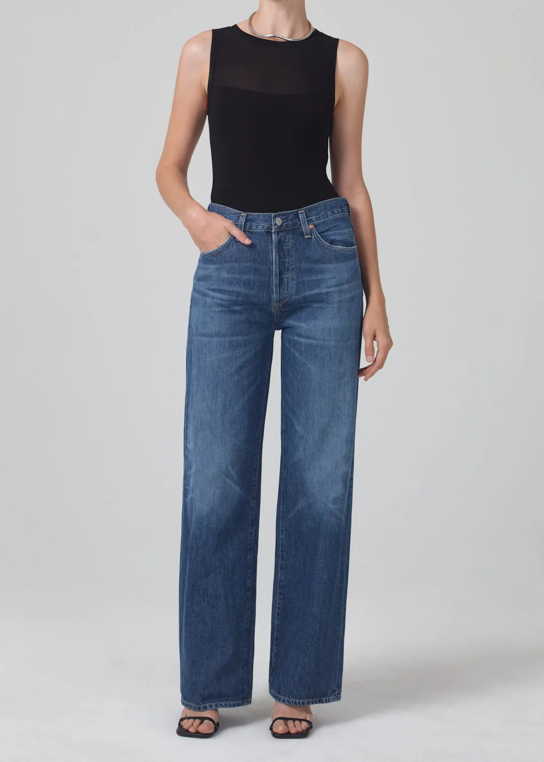 ANNINA TROUSER JEAN IN BLUE ROSE