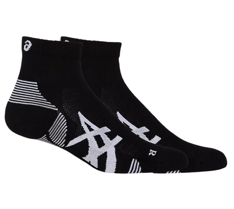 Asics shock-absorbing running sock be breathable Cushion Run 3013A800-002 black. Pack of 2 pairs