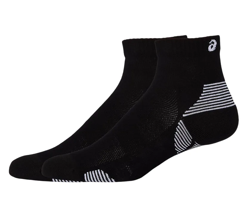 Asics shock-absorbing running sock be breathable Cushion Run 3013A800-002 black. Pack of 2 pairs