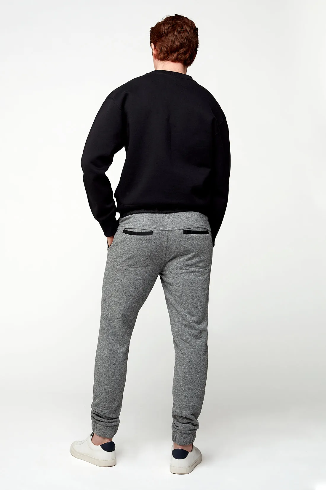 AXEL - Pull-On French Terry Jogger - Grey Heather