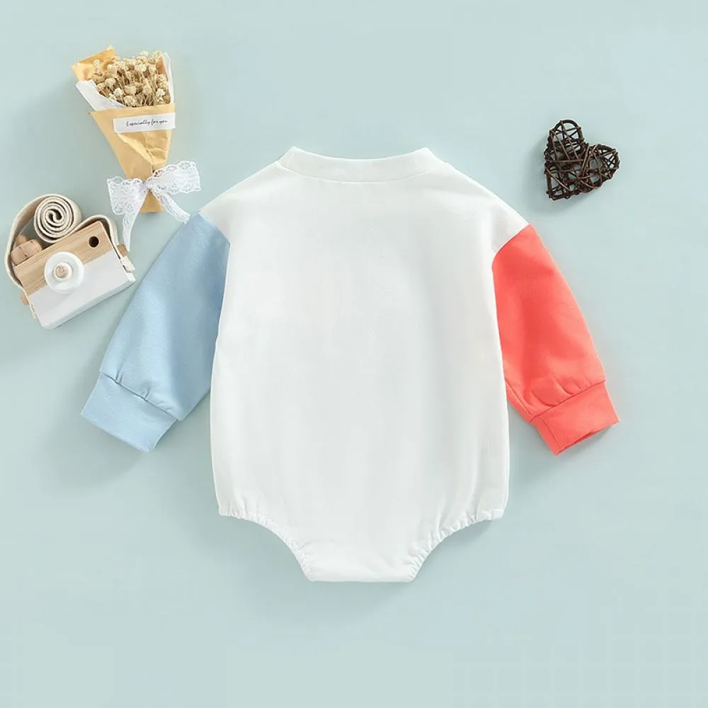 Baby Bodysuit Colorblock Long Sleeve Triangle Romper Baby Clothes Wholesale