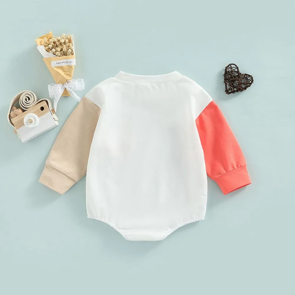 Baby Bodysuit Colorblock Long Sleeve Triangle Romper Baby Clothes Wholesale