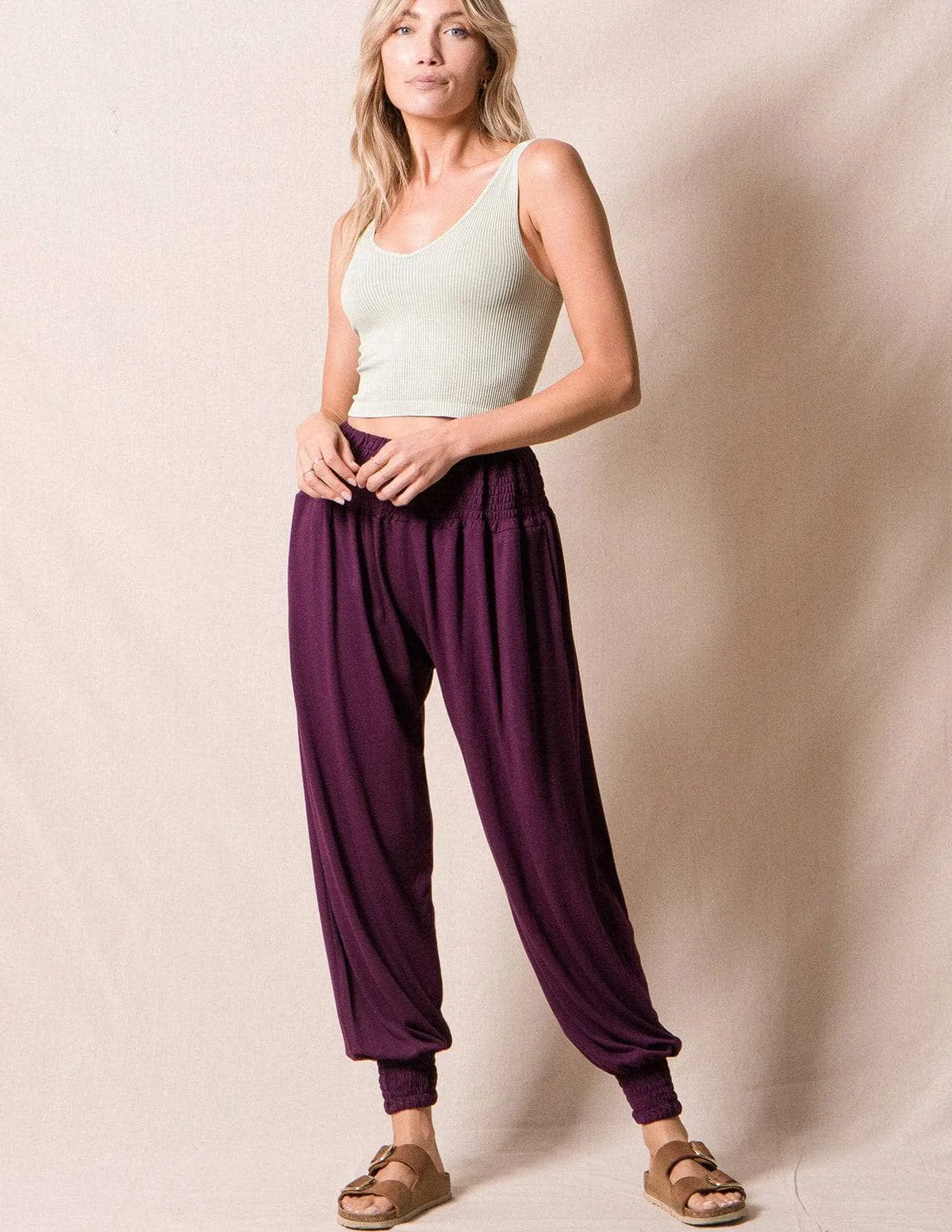 Bamboo / Organic Cotton Taj Pocket Pants - Plum