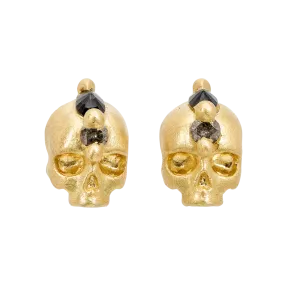 Black Island Of Idols Skull Stud Earrings - Made to Order