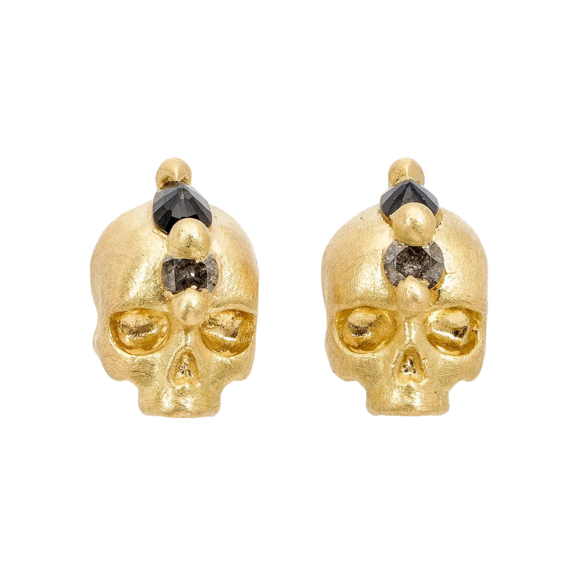 Black Island Of Idols Skull Stud Earrings - Made to Order