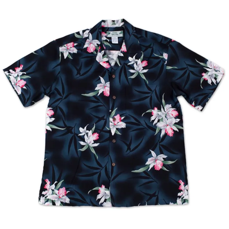 Black Orchid Floral Print Shirt | Black