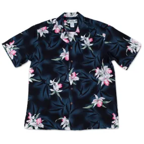 Black Orchid Floral Print Shirt | Black