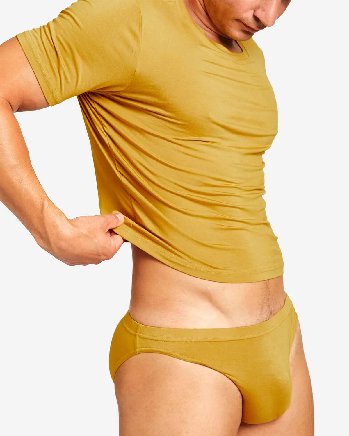 Body Bamboo Crop Tee - Gold