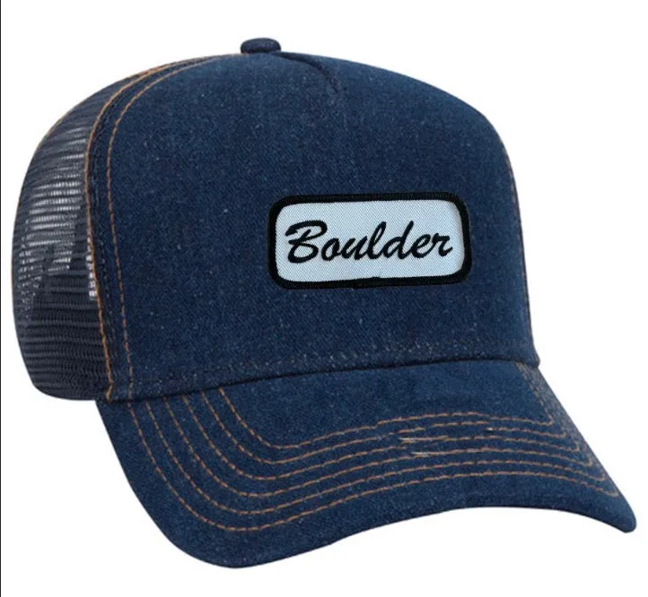 Boulder Name Plate Denim Trucker