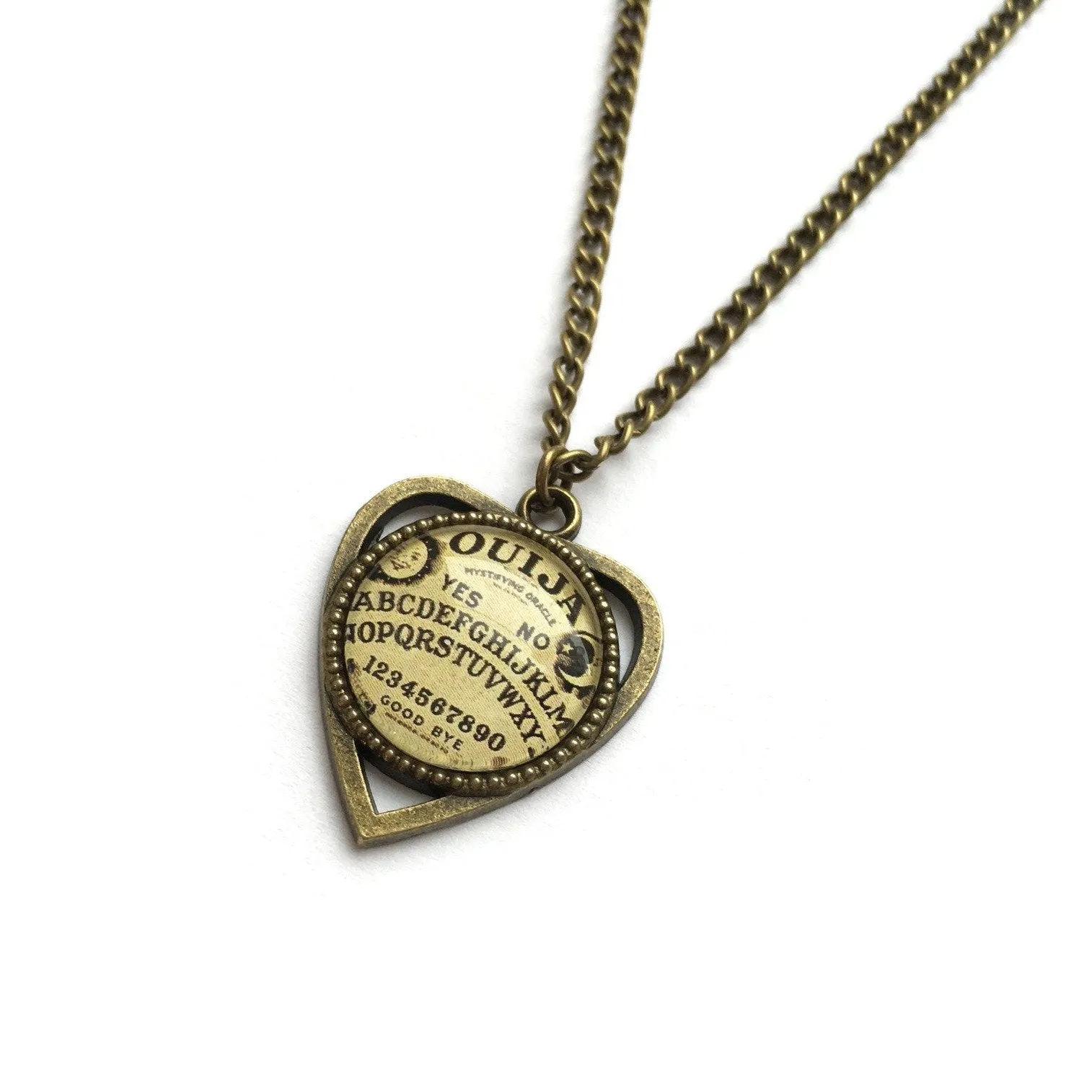 Bronze Ouija Planchette Necklace