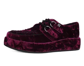 Burgundy Velvet Wrapped Viva Mondo Creeper