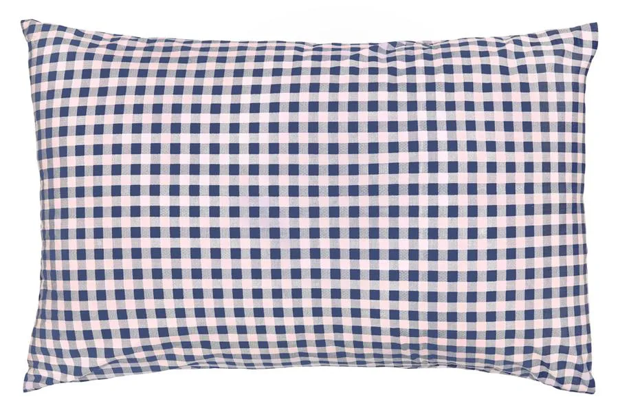 Castle Navy Gingham Pillowcase