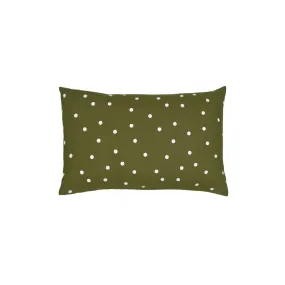 Castle Olive Linen Spot Pillowcase