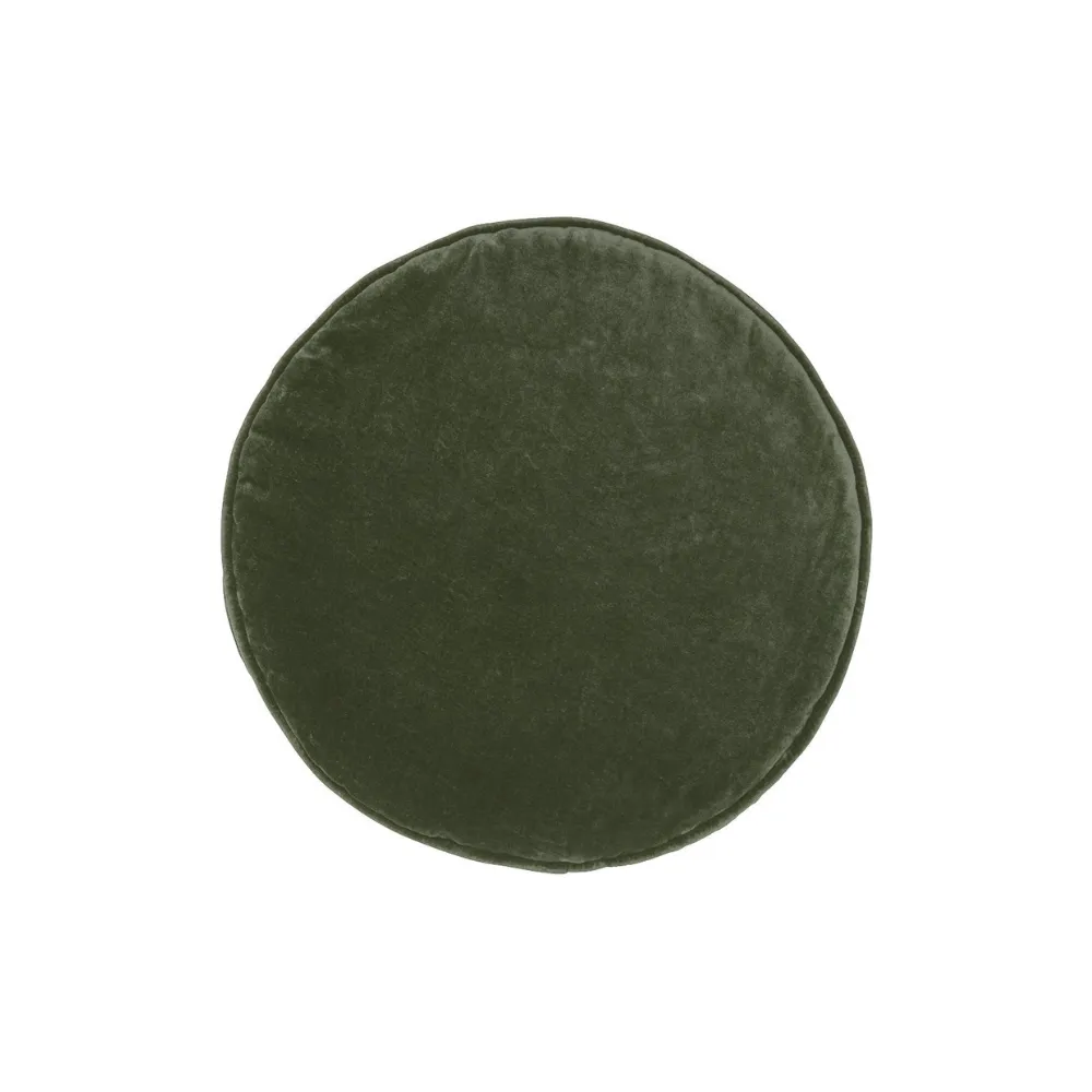 Castle Penny Round Cushion Olive