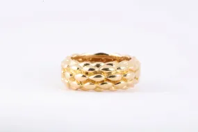 Chaumet Vintage 18k Yellow Gold Oat Band Ring Size 7.75 (10.82g.)