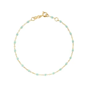 Classic Gigi Jade bracelet, Yellow Gold, 6.7"