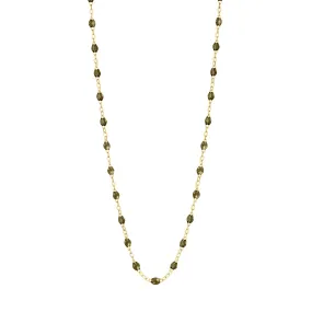 Classic Gigi Khaki necklace, Yellow Gold, 19.7"