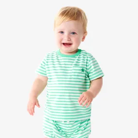 Clearance baby stripe tee with embroidered star