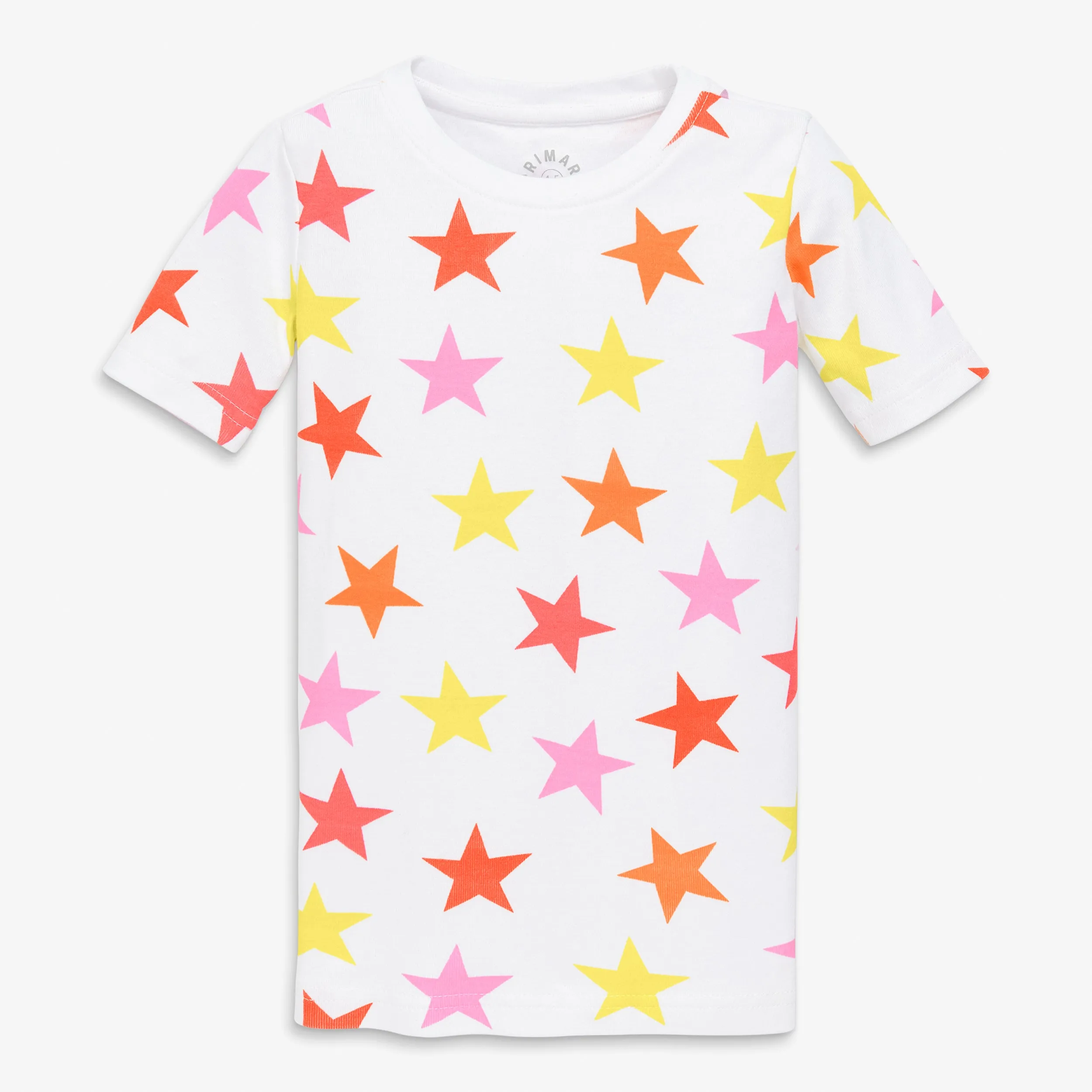 Clearance kids organic short sleeve pj top in cutout star