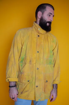 Color-Washed Yellow Rain Jacket