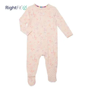 coral floral RightFit™ magnetic parent favorite footie