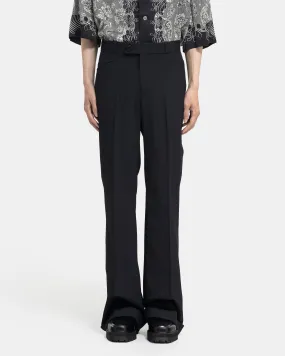 Cuffed 70's Trousers in Black