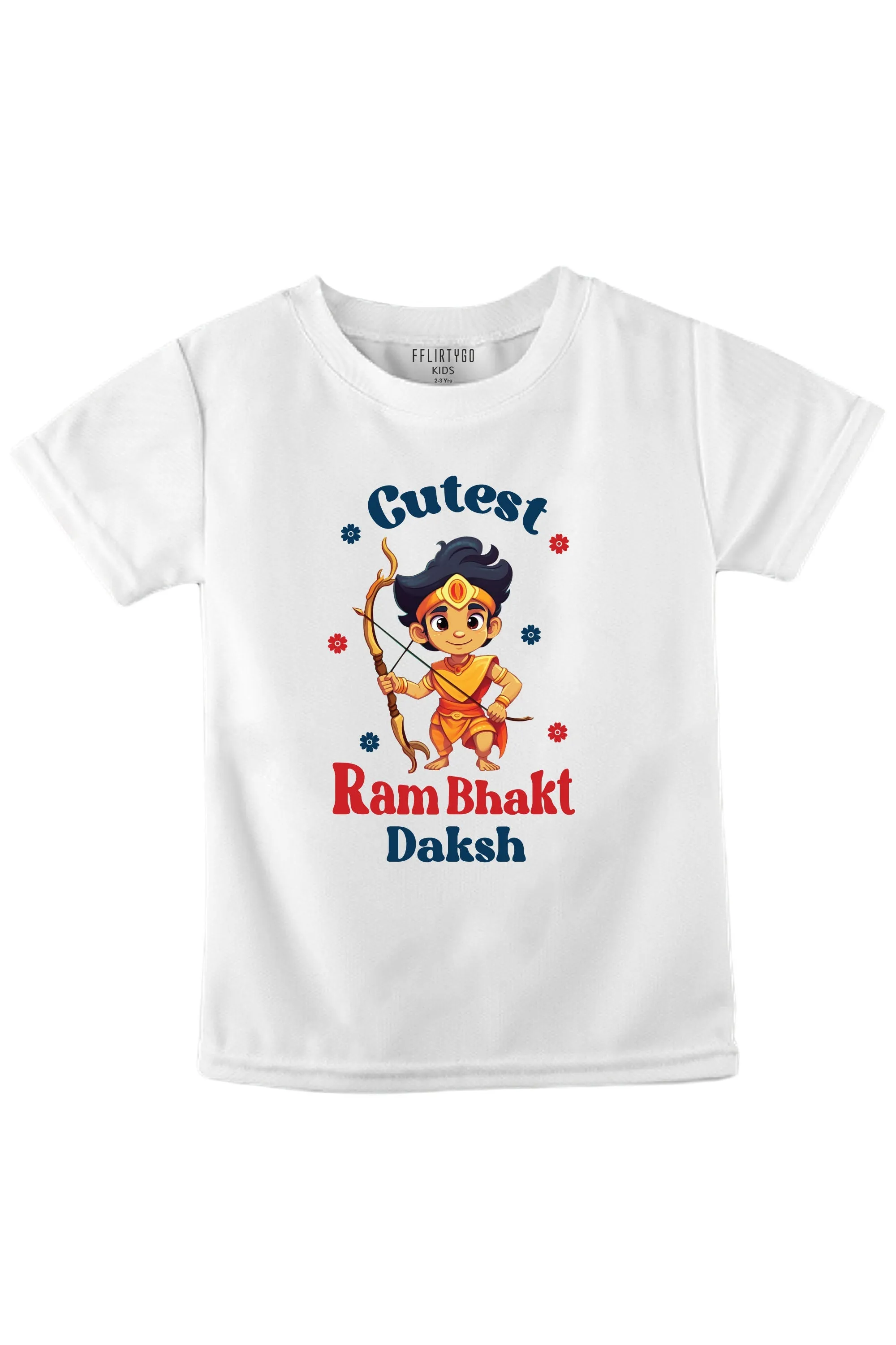 Cutest Ram Bhakt Kids T Shirt w/ Custom Name