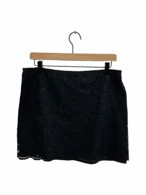 DALIA COLLECTION Black Lace Women Size 12 Skirt