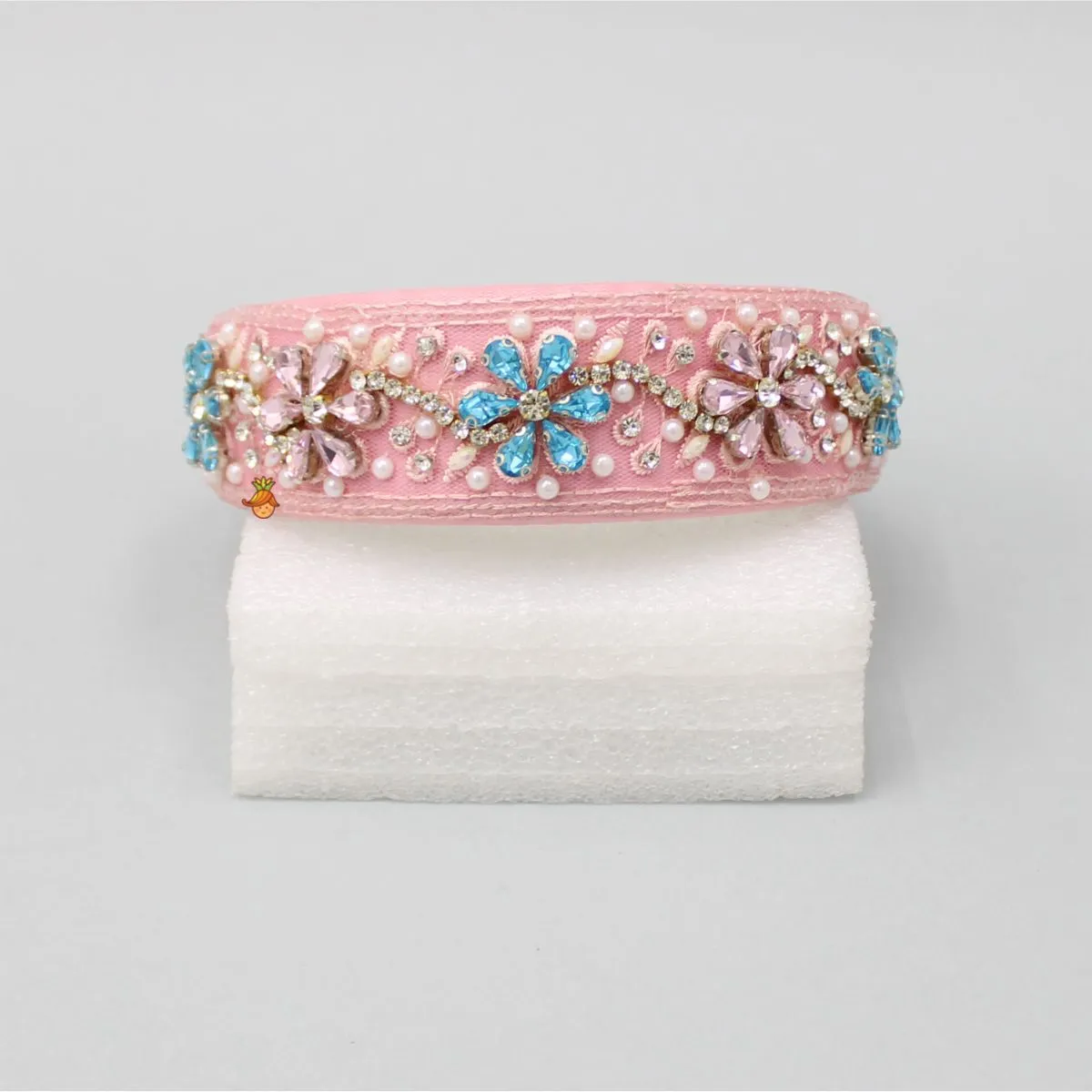 Fancy Baby Pink Floral Hair Band