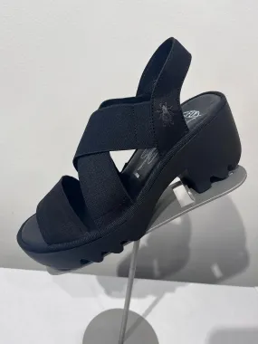 Fly London Taji Sandals | Black   Silver