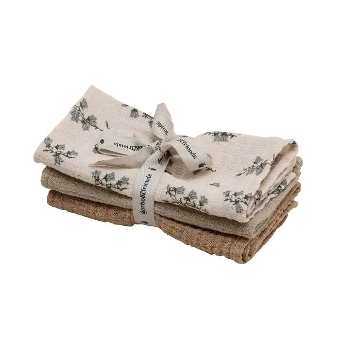 Garbo&Friends Bluebell Burp Cloth 3 pcs