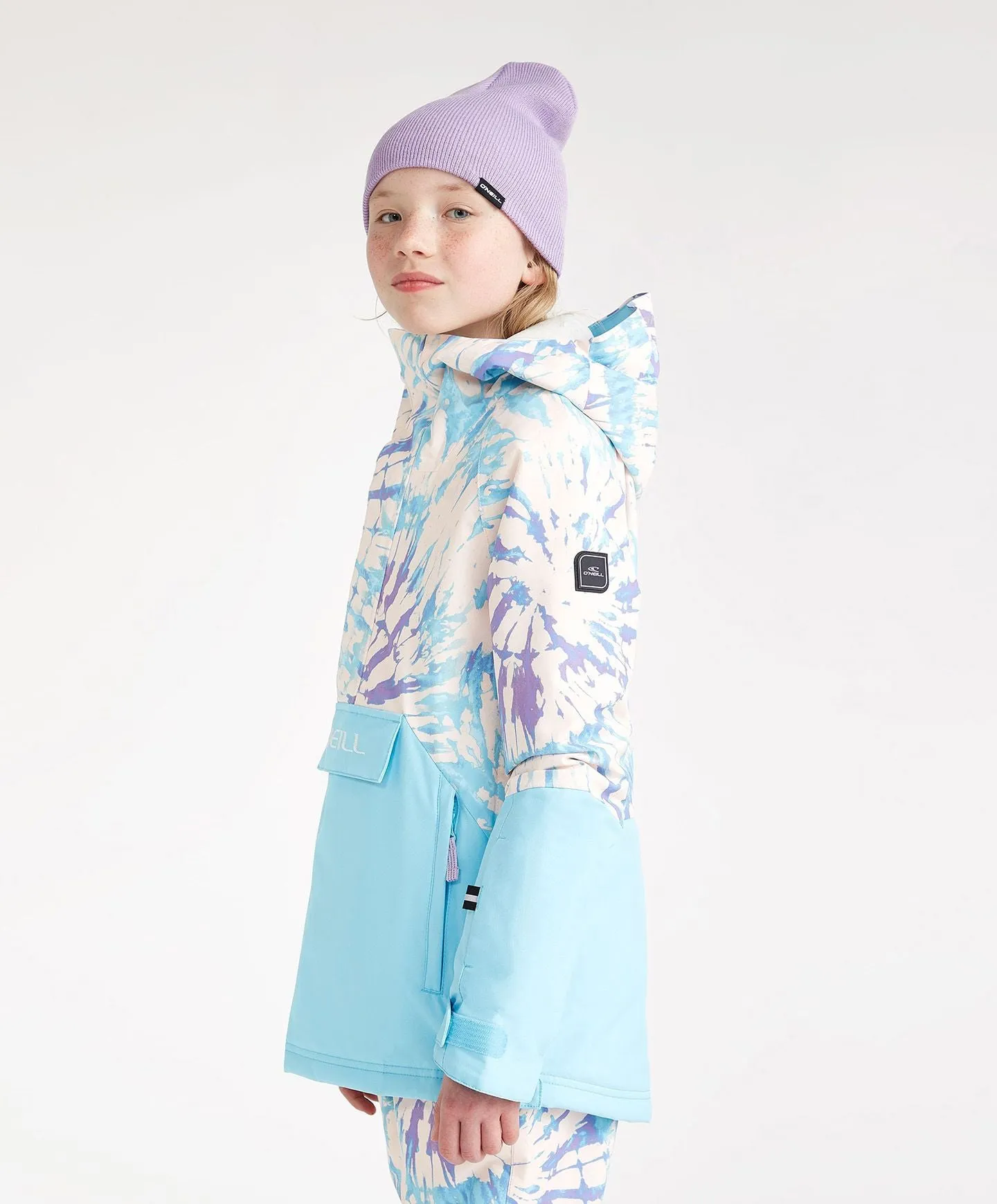 Girl's O'Riginals Anorak Jacket - Blue Wave Colour Block