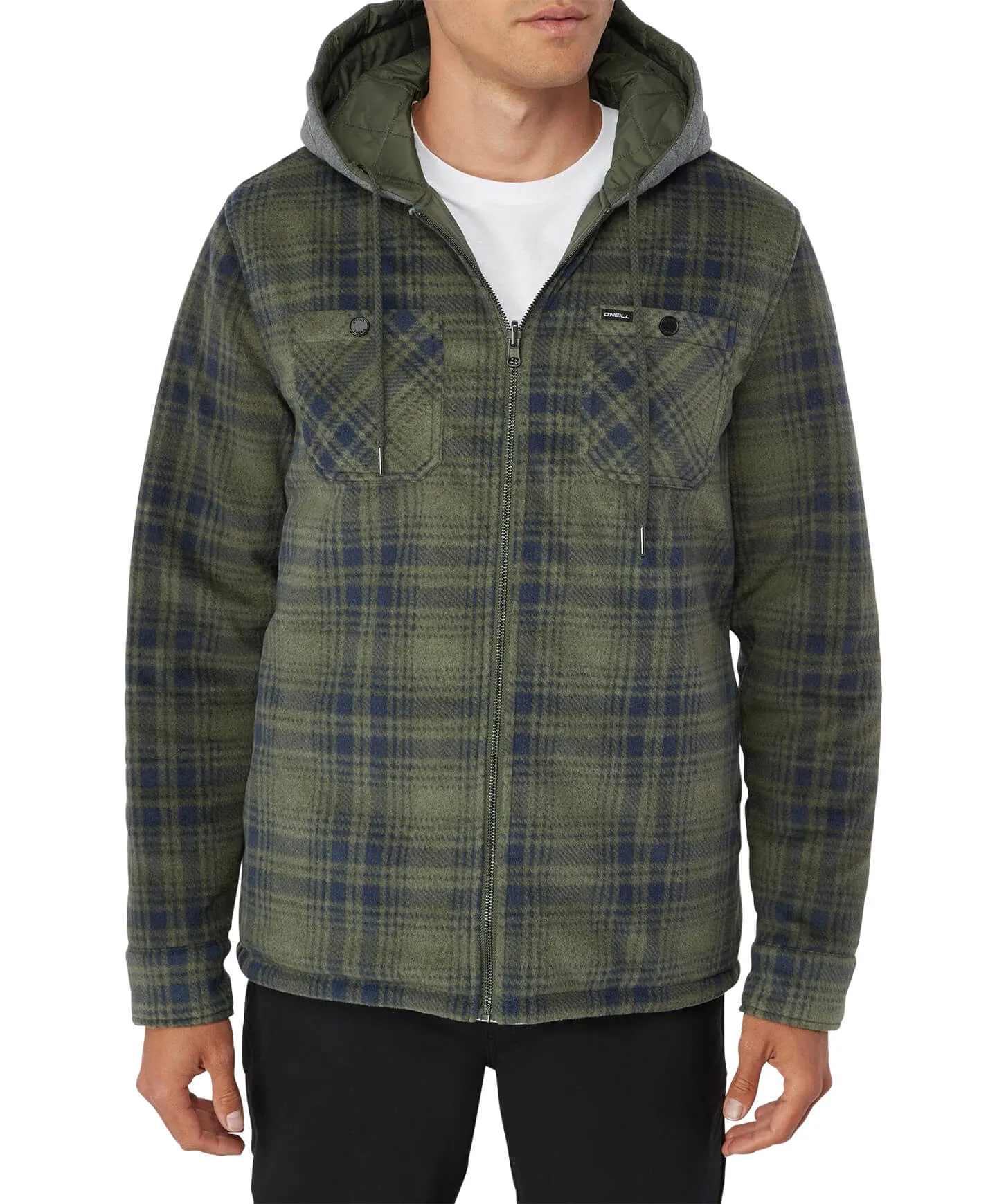 Glacier Hood Reversible Jacket - Dark Olive