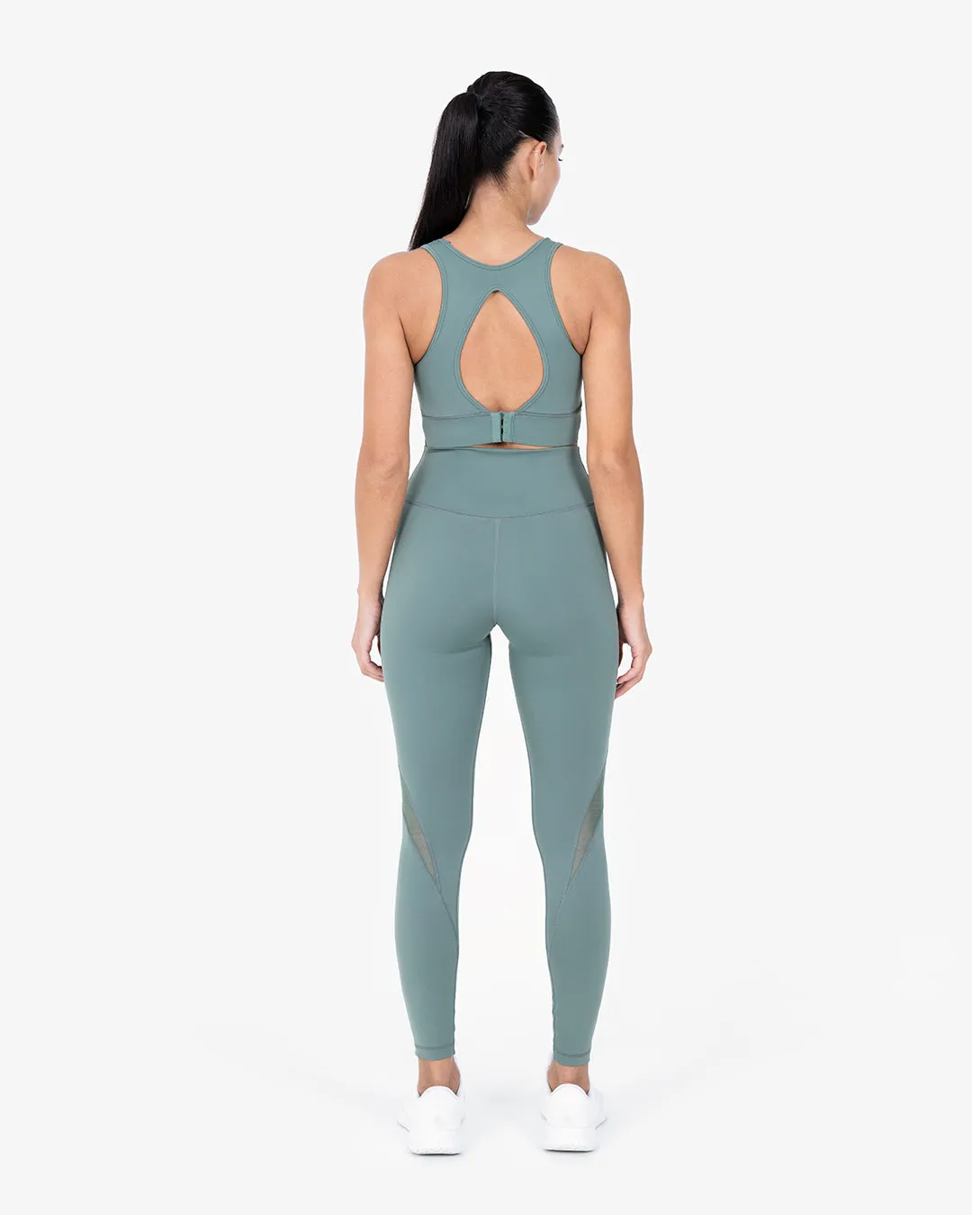 Glide Active Mesh Legging Forest Green